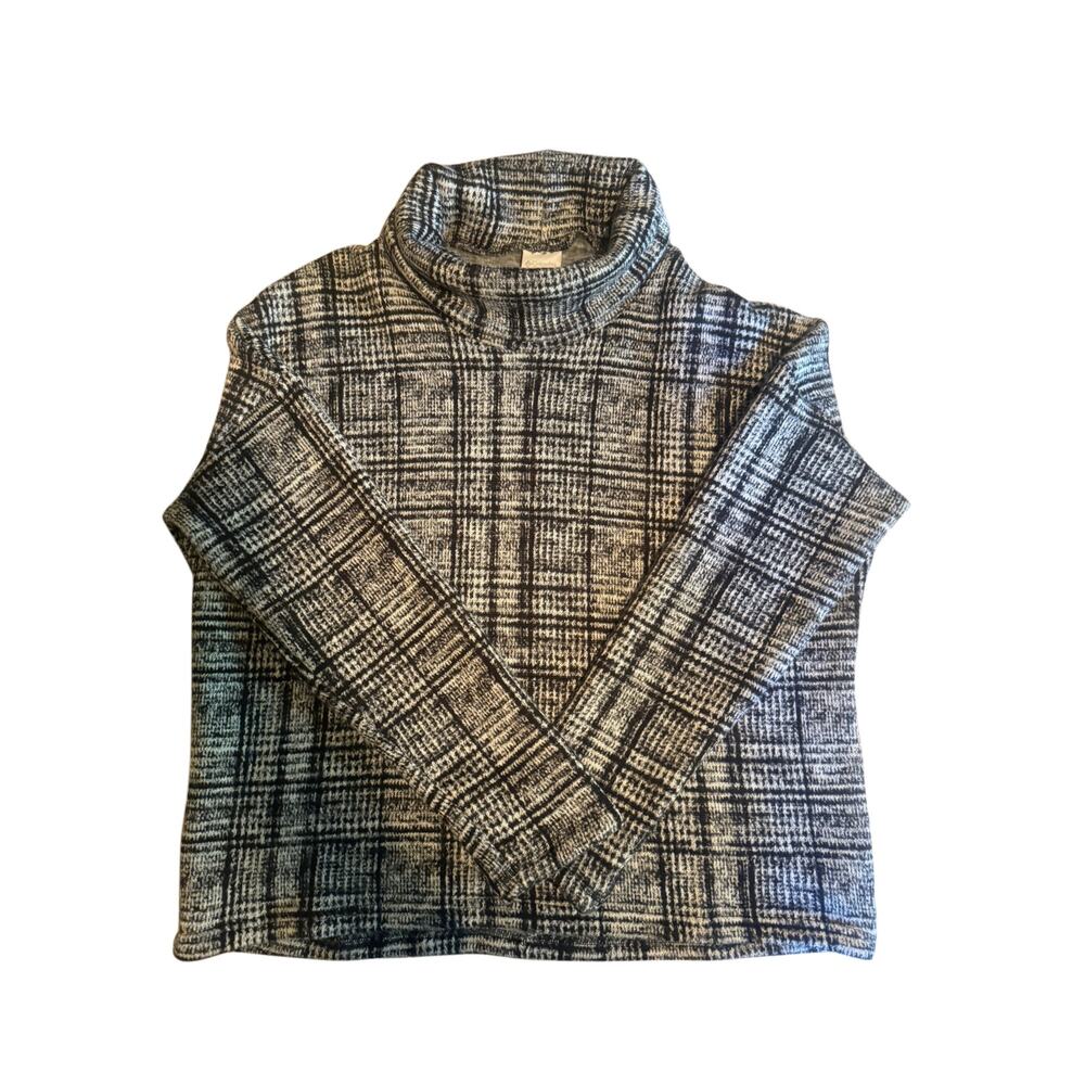 Columbia Women's Chillin Plaid Fleece Cowl Neck Pullover Sweater XL
